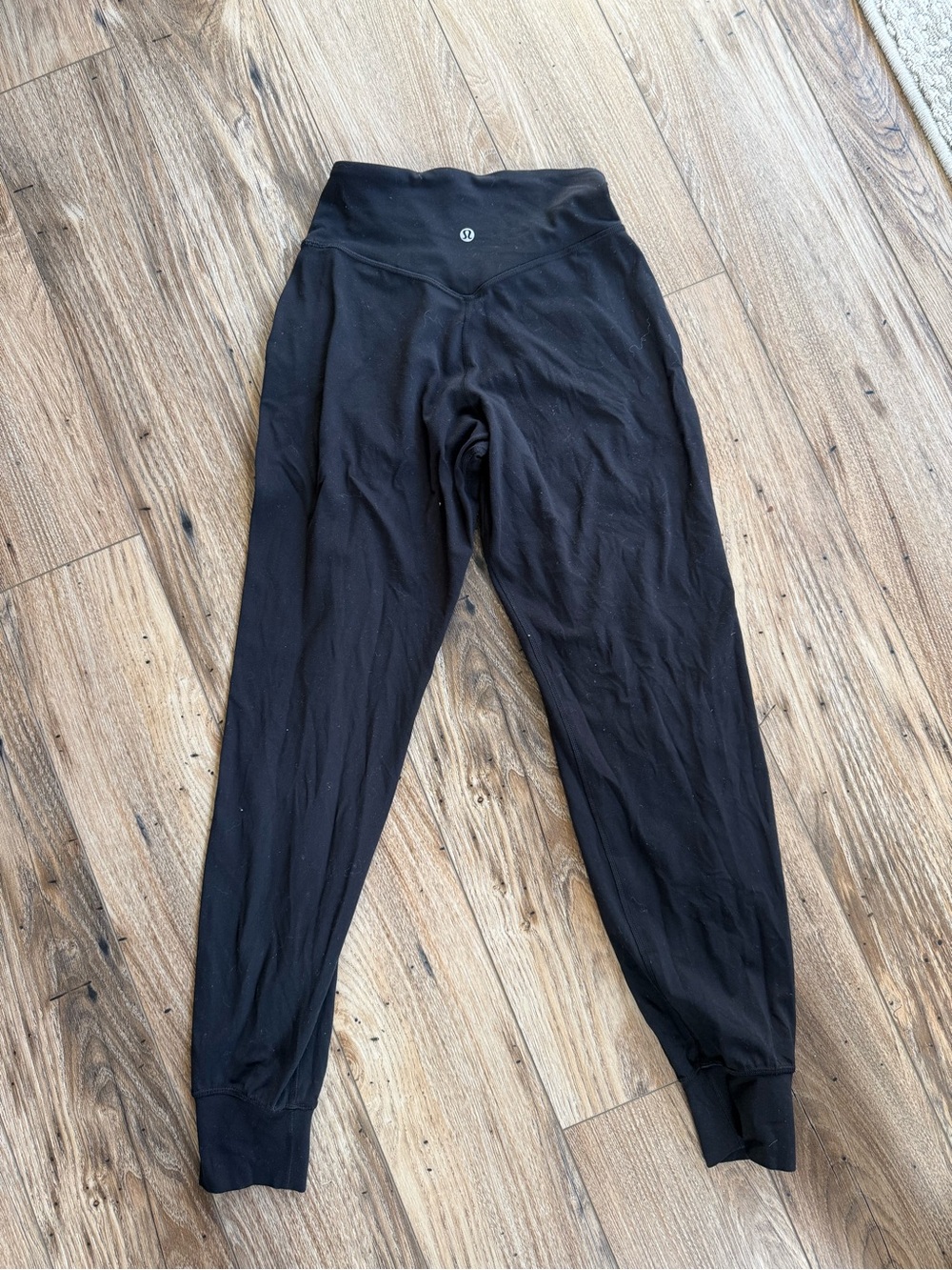 Llulemon Black High-Waist Cuffed Joggers